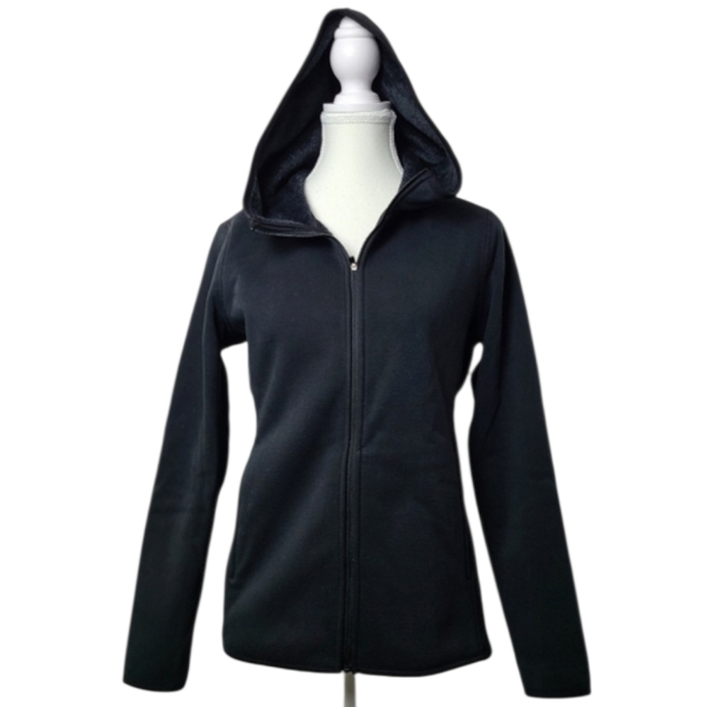 Uniqlo Black Zip-Up Hooded Utility Jacket Sz M Minimal Techwear Streetwear